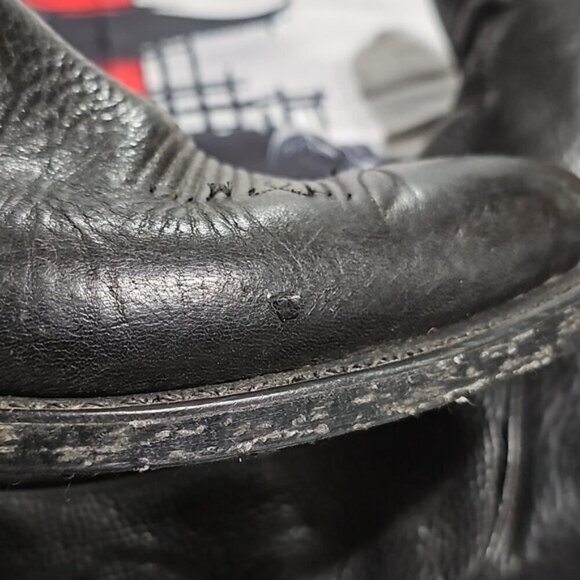 Double H‎ Pointed Black Cowboy Boots Size 10 - Picture 3 of 9